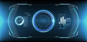 Hud ui gui未来用户界面屏幕元素集。电子游戏的高科技屏幕。