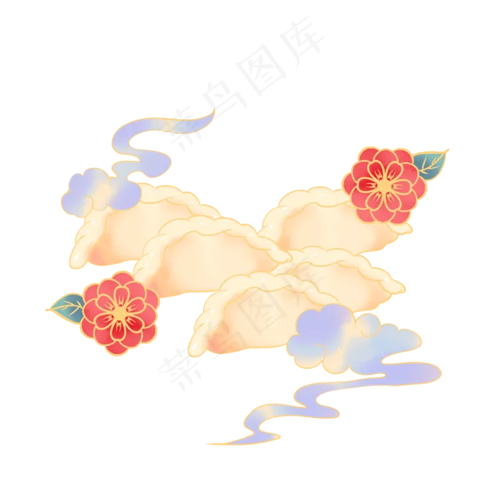 国潮冬至饺子(3000X3000(DPI:300))psd模版下载