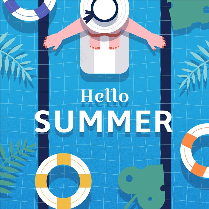 平面设计hello summereps,ai矢量模版下载