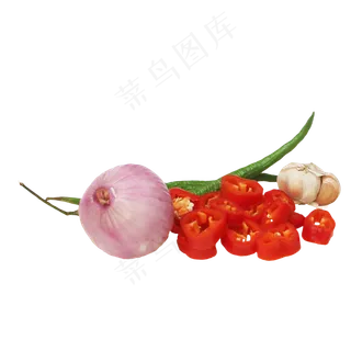 红辣椒洋葱大蒜蔬菜组合