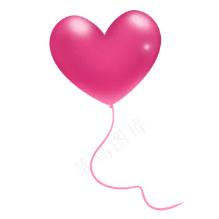 紫红色浪漫七夕爱心气球