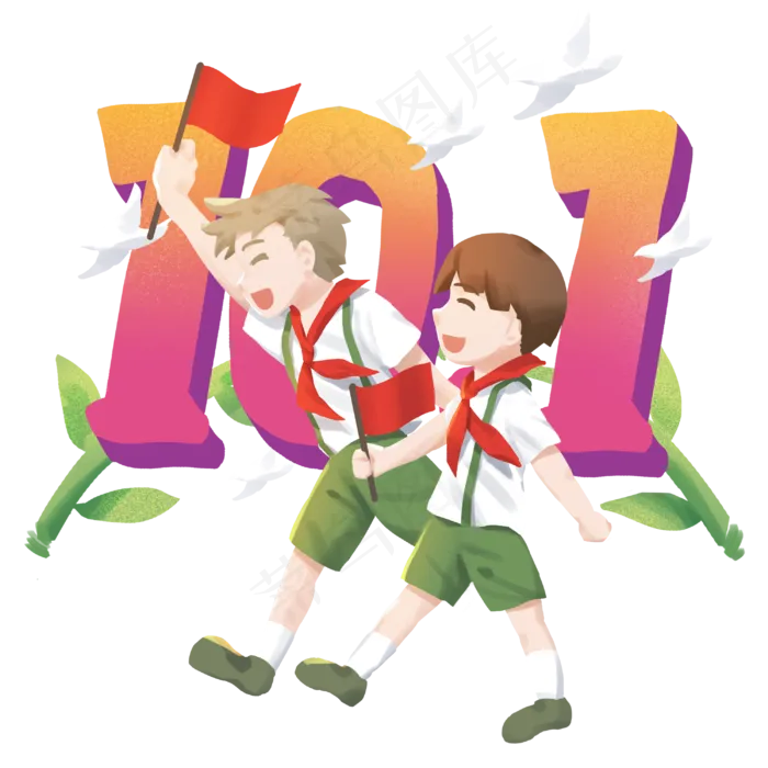 国庆节庆祝学生(3000X3000(DPI:300))psd模版下载