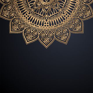 金色矢量豪华装饰曼荼罗设计背景