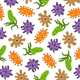 病毒模式背景社交媒体帖子矢量图