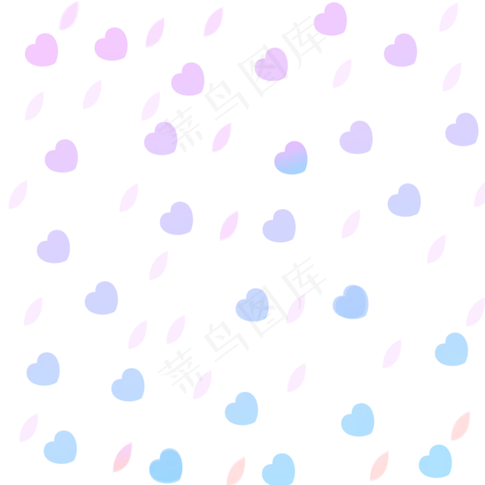 蓝紫渐变七夕爱心底纹(2000X2000(DPI:300))psd模版下载