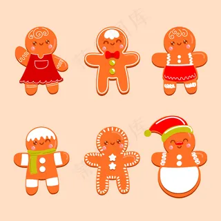 手绘姜饼人饼干