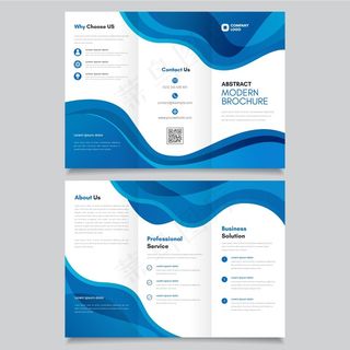 摘要三折页小册子模板