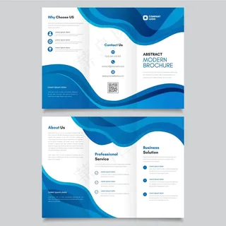 摘要三折页小册子模板