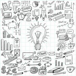 手绘商业创意涂鸦素描设计