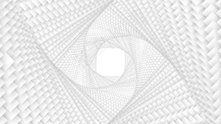矢量无限扭曲菱形或方形白色隧道，带软阴影的正方形