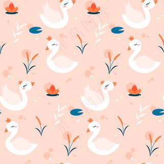 优雅的花冠图案