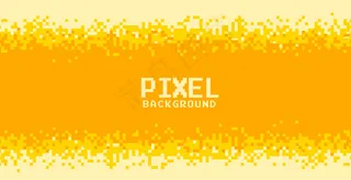黄色和橙色阴影像素背景设计