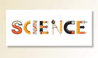 科学横幅banner排版和背景