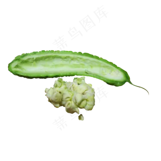 切开的苦瓜实拍