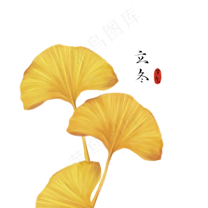 立冬金黄银杏叶(3543X4724(DPI:150))psd模版下载