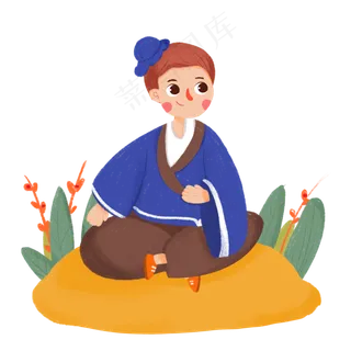 牛郎可爱卡通人物