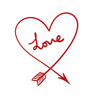 爱心箭矢PNG免抠素材