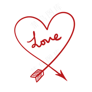 爱心箭矢PNG免抠素材