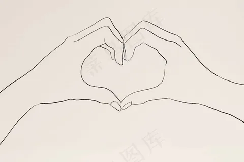 心脏手势矢量线图