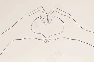 心脏手势矢量线图