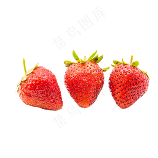 三个草莓水果