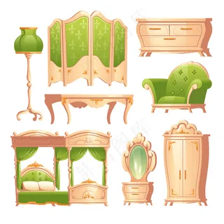 豪华巴洛克式内饰，浪漫复古卧室