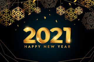 2021年黄金新年背景