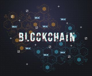 网络和应用程序app的抽象电路网络区块链概念。比特币加密货币技术说明。