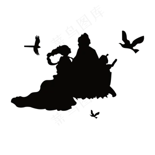 七夕情人节牛郎织女鹊桥相会简约