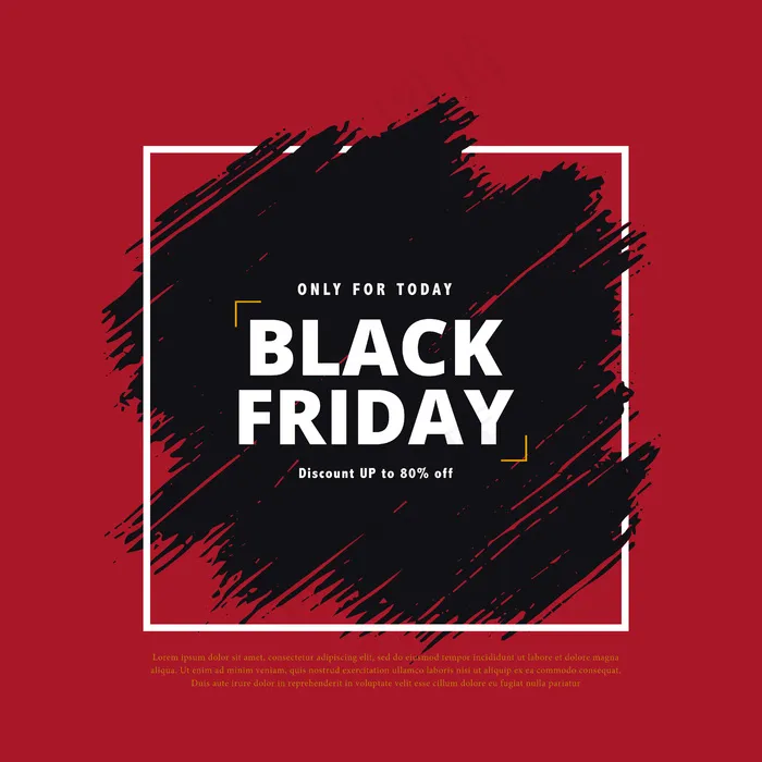 黑色星期五彩旗eps,ai矢量模版下载