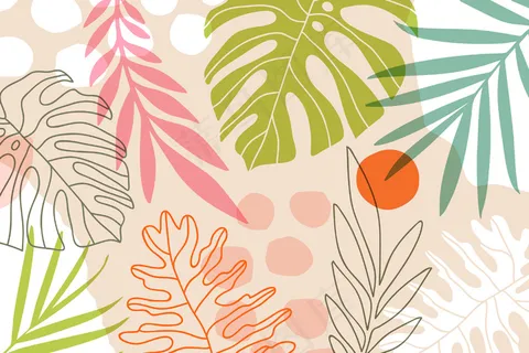 平面抽象花卉背景