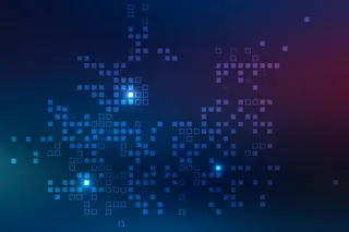 具有像素图案的技术背景矢量