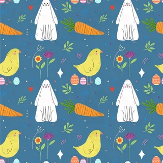 手绘复活节图案