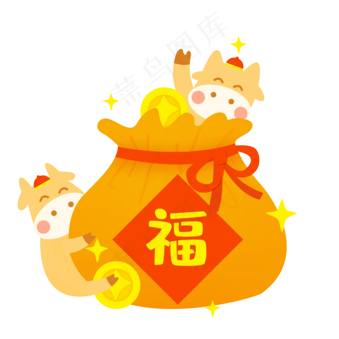 新年牛年福袋(2000X2000(DPI:300))psd模版下载