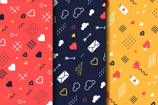 平面设计情人节图案包