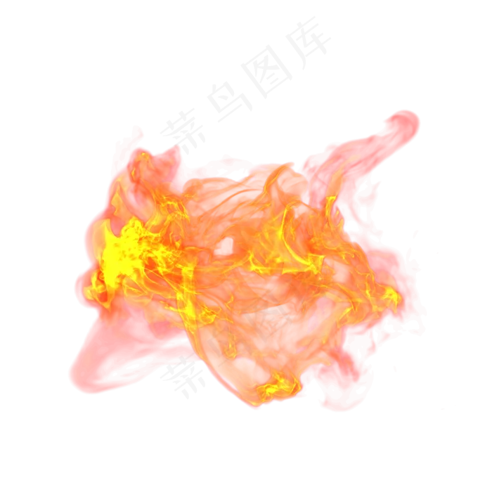 一团燃烧的火花,免抠元素(2000X2000)