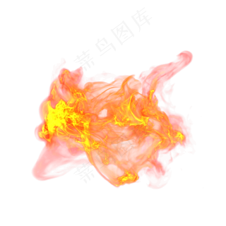 一团燃烧的火花,免抠元素