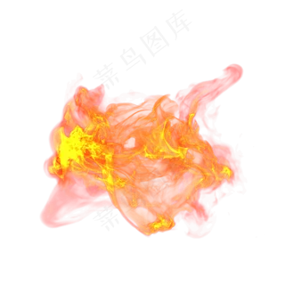 一团燃烧的火花,免抠元素