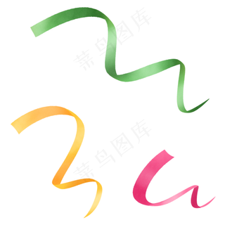 节日庆典装饰三色彩带