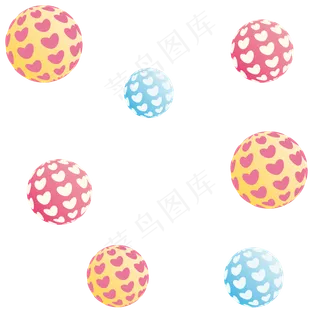 七夕节爱心立体装饰小球