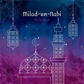 Mawlid milad un nabi用清真寺问候背景