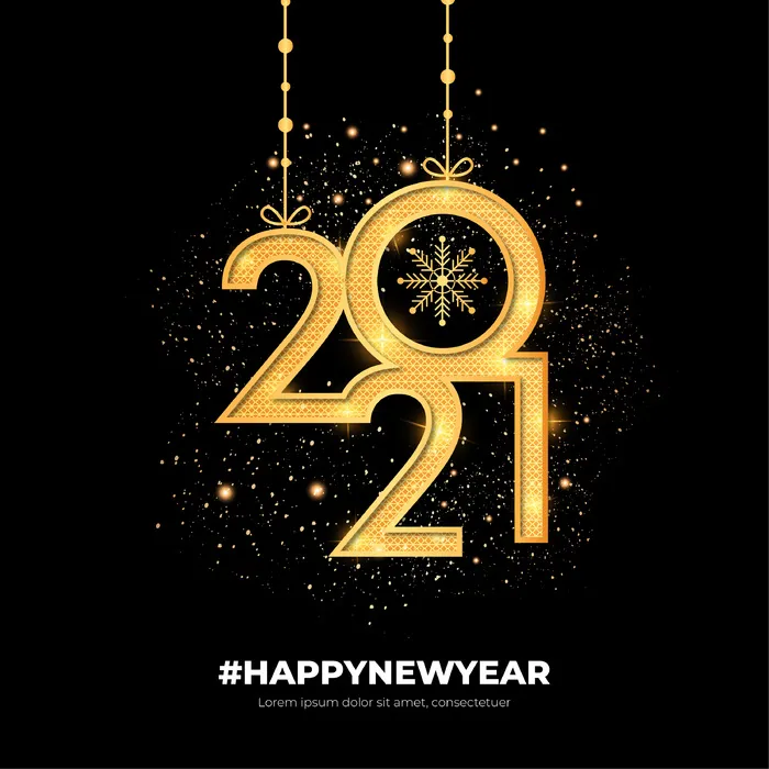 金色现代新年快乐背景eps,ai矢量模版下载
