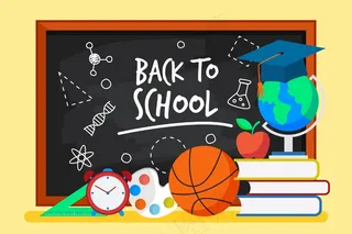 黑板回到学校背景