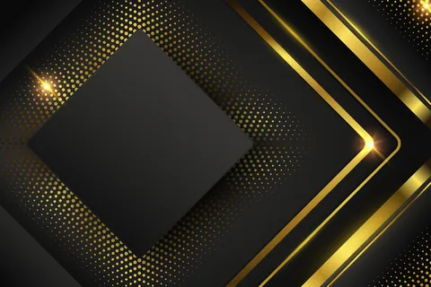 深色背景,有形状和金色线条 深色背景,有形状和金色线条