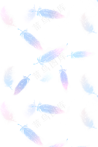 底纹羽毛彩色梦幻唯美,免抠元素