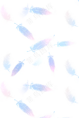 底纹羽毛彩色梦幻唯美,免抠元素