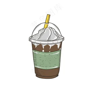 老式手绘奶昔。随时可用。