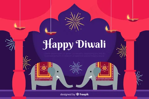 平面设计排灯节销售背景