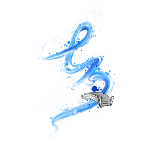 水彩银河七夕字体设计