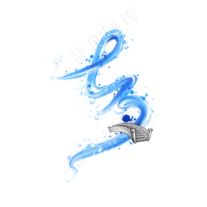 水彩银河七夕字体设计